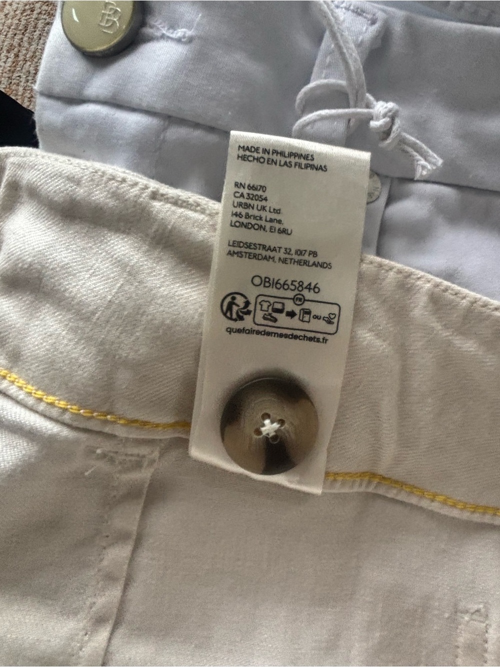 Maeve, High-Rise Wide-Leg Women's Pants in Cream, 28 - Picture 13 of 13